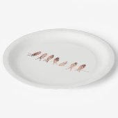 ワイヤモダン上の銅鳥 | 白色紙プレート ペーパープレート (アングル)