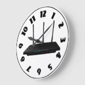 ワイヤレスルータのクロック ラージ壁時計 (傾斜)