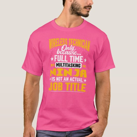 ワイヤレス技術者の役職タイトルWireless Engineer Tシャツ (正面)