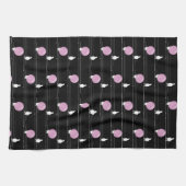 ワイヤーおもしろいパターンの黒のかわいいバブルバングル キッチンタオル (横)