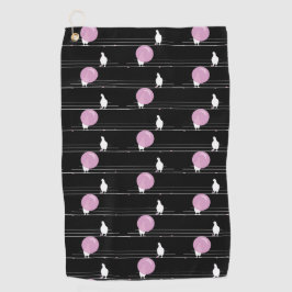 ワイヤーおもしろいパターンの黒のかわいいバブルバングル ゴルフタオル