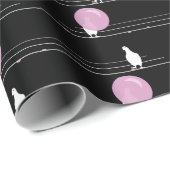 ワイヤーおもしろいパターンの黒のかわいいバブルバングル ラッピングペーパー (ロールコーナー)