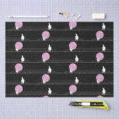 ワイヤーおもしろいパターンの黒のかわいいバブルバングル 薄葉紙 (クラフト)