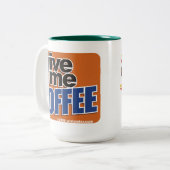 ワイヤーで縛られたコーヒー1 ツートーンマグカップ (正面左)