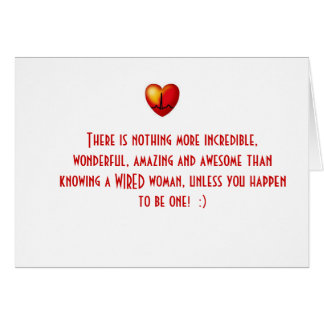 ワイヤーで縛られ、素晴らしいカード!