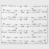 ワイヤーのクロドリ ラッピングペーパー (フラット)