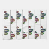 ワイヤーのフクロウ キッチンタオル (横)