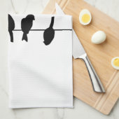 ワイヤーの鳥-異なるがあることを敢えてして下さい キッチンタオル (四つ折り)