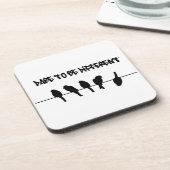 ワイヤーの鳥-異なるがあることを敢えてして下さい コースター (左側)