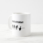 ワイヤーの鳥-異なるがあることを敢えてして下さい コーヒーマグカップ (正面左)