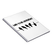 ワイヤーの鳥-異なるがあることを敢えてして下さい ノートブック (右側)