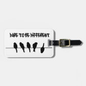 ワイヤーの鳥-異なるがあることを敢えてして下さい ラゲッジタグ (正面横)