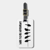 ワイヤーの鳥-異なるがあることを敢えてして下さい ラゲッジタグ (正面縦)