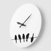 ワイヤーの鳥-異なるがあることを敢えてして下さい ラージ壁時計 (傾斜)