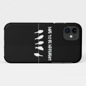 ワイヤーの鳥-異なるがあることを敢えてして下さい(黒) Case-Mate iPhoneケース (裏面(横))