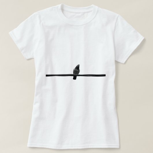 ワイヤーの鳥 Tシャツ (デザイン正面)