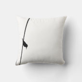 ワイヤーの黒い鳥 クッション (裏面)