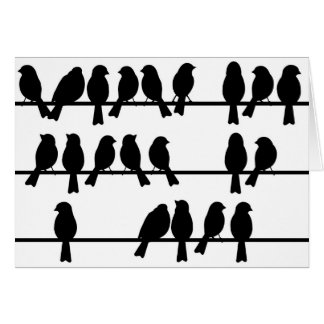 ワイヤーの21羽の鳥