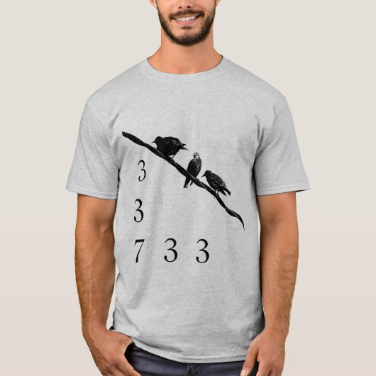 ワイヤーの337羽の鳥 Tシャツ (正面)
