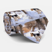 ワイヤーキツネテリアそれを雪のクリスマスに許可 ネクタイ (ロール)