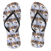 ワイヤーキツネテリアそれを雪のクリスマスに許可 ビーチサンダル (ソール)