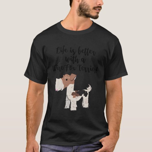 ワイヤーキツネテリアで生活が良い Tシャツ (正面)