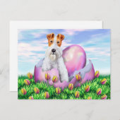ワイヤーキツネテリアイースター シーズンポストカード (正面/裏面)