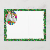 ワイヤーキツネテリアオープンギフトクリスマス シーズンポストカード (裏面)