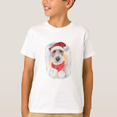 ワイヤーキツネテリアクリスマスギフト愛犬家 Tシャツ (正面)
