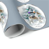 ワイヤーキツネテリアクリスマス ラッピングペーパー (ロールコーナー)