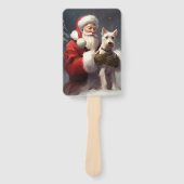 ワイヤーキツネテリアサンタクロースフェスティバルクリスマス ハンドファン (正面)