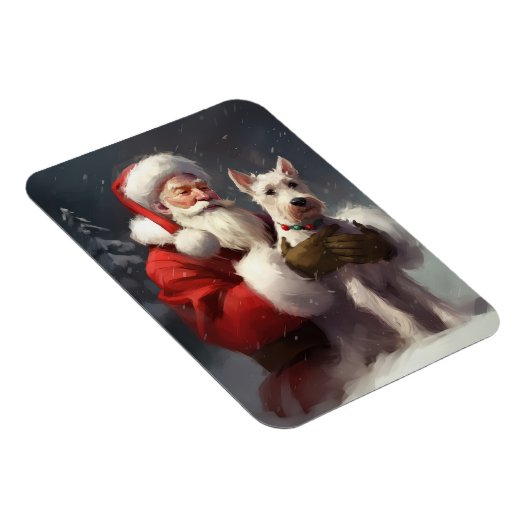 ワイヤーキツネテリアサンタクロースフェスティバルクリスマス マグネット (右側)