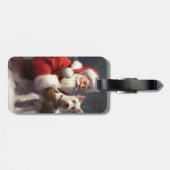 ワイヤーキツネテリアサンタクロースフェスティバルクリスマス ラゲッジタグ (裏面横)