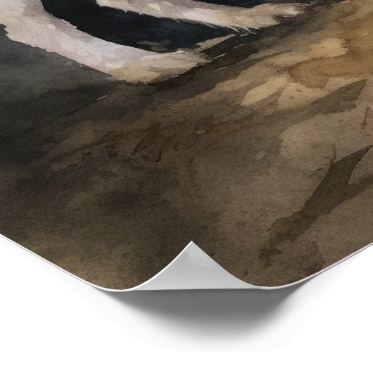 ワイヤーキツネテリアドッグアートプリントポスター ポスター (角)