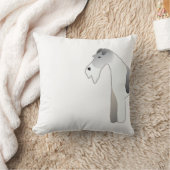 ワイヤーキツネテリアドッグブリードイラストレーションシルエット クッション (ブランケット)