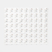 ワイヤーキツネテリアドッグブリードイラストレーションシルエット フリースブランケット (正面(横))