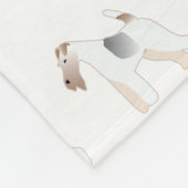 ワイヤーキツネテリアドッグブリードイラストレーションシルエット フリースブランケット (角)