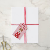 ワイヤーキツネテリアドッグメガネハートパターン ギフトタグ (より糸付き)