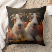 ワイヤーキツネテリアパピーオータムデライトカボチャ クッション (ブランケット)