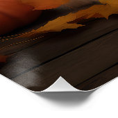 ワイヤーキツネテリアパピーオータムデライトカボチャ ポスター (コーナー)