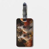 ワイヤーキツネテリアパピーオータムデライトカボチャ ラゲッジタグ (裏面縦)