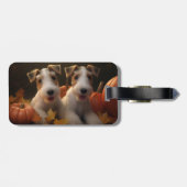 ワイヤーキツネテリアパピーオータムデライトカボチャ ラゲッジタグ (裏面横)