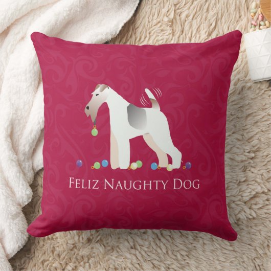 ワイヤーキツネテリアフェリズドッグいけなクリスマス クッション (ブランケット)