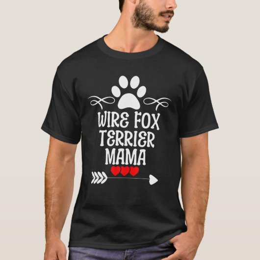 ワイヤーキツネテリアママ母の日のクリスマス Tシャツ (正面)