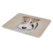 ワイヤーキツネテリア絵画ズ – かわいいオリジナルドッグアート カッティングボード (角)