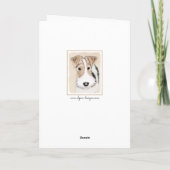 ワイヤーキツネテリア絵画ズ – かわいいオリジナルドッグアート カード (裏面)