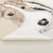 ワイヤーキツネテリア絵画ズ – かわいいオリジナルドッグアート シェルパブランケット (3/4)