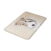 ワイヤーキツネテリア絵画ズ – かわいいオリジナルドッグアート バスマット (アングル)