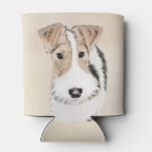 ワイヤーキツネテリア絵画ズ – かわいいオリジナルドッグアート 缶クーラー (裏面)