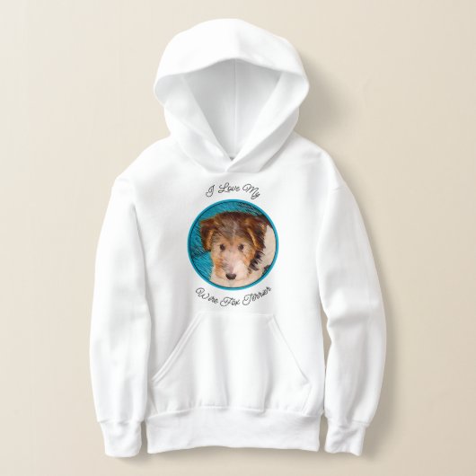 ワイヤーキツネテリア絵画パピーの子犬 – Dog Art (レイダウン)